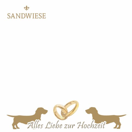 Briefpapier - Dackel Hochzeit