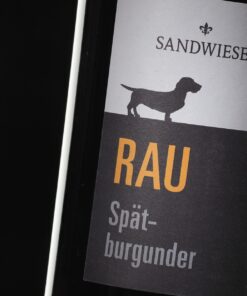 Sandwiese Wein RAU Spätburgunder, trocken Rotwein Sandwiesewein aus Rheinhessen, Dackelwein, Rheinhessenwein, Deutscher Wein