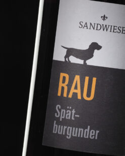 Sandwiese Wein RAU Spätburgunder, trocken Rotwein Sandwiesewein aus Rheinhessen, Dackelwein, Rheinhessenwein, Deutscher Wein