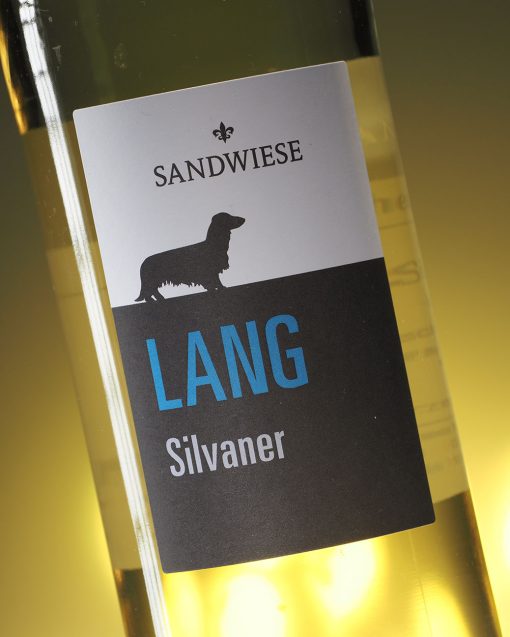 Sandwiese Wein LANG Silvaner, feinherb Sandwiesewein aus Rheinhessen, Dackelwein, Rheinhessenwein, Deutscher Wein